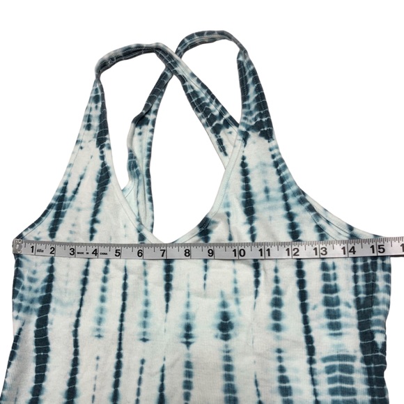 Chaser Vintage Rib Cross Back VNeck Shirttail Tank Size M - Picture 7 of 9